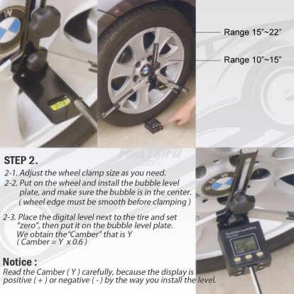 F3923 Wheel Alignment Angle Sensing Tool w/ Digital Protractor