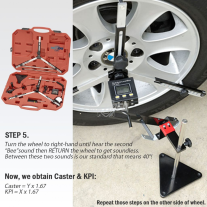 F3923 Wheel Alignment Angle Sensing Tool w/ Digital Protractor