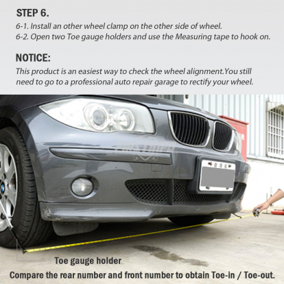 F3923 Wheel Alignment Angle Sensing Tool w/ Digital Protractor