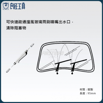 擋風玻璃雨刷噴嘴頭出水口清洗探針