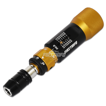 1/4" (6.35mm) Hex. Drive  0.5~6 in-lbs Mini Adjustable Torque Screwdriver (with Quick Release Bit Holder)