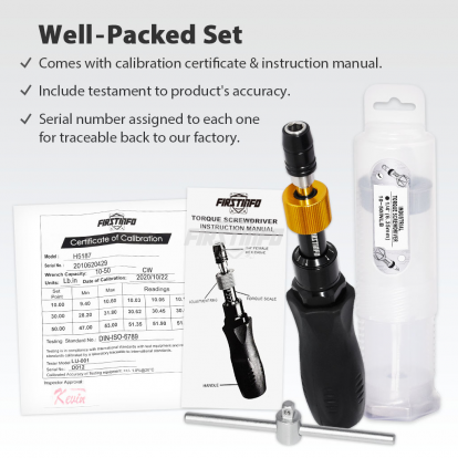 H5187 1/4"  10~50 in-lbs Adjustable Torque Screwdriver