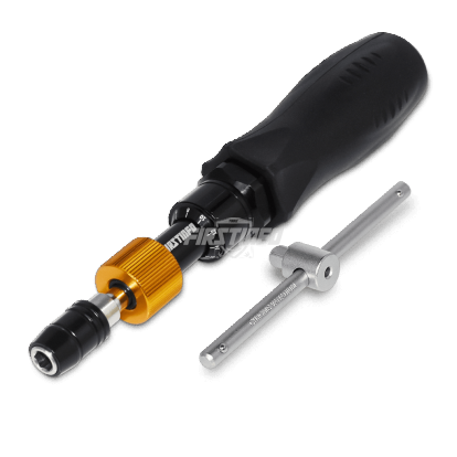 1/4" (6.35mm) Hex. Drive 10~90 in-lbs Adjustable Torque Screwdriver (with T-Handle & Quick Release Bit Holder)