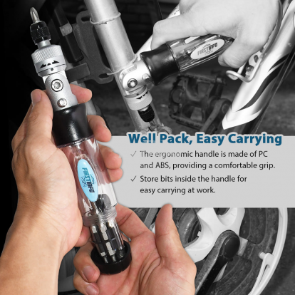 15-in-1 Multi-Bit Ratcheting Screwdriver Set, Quick Release and Locking Flexible Head