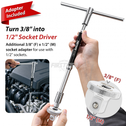 H5196C 3/8 Inch Drive Adjustable 2-Way Speed T-Handle Spinner Wrench H5196C 3/8 Inch Drive Adjustable 2-Way Speed T-Handle Spinner Wrench
