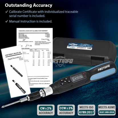 1.77-35.39 in-lbs. / 20-400 cN-m / 2.04-40.82 kg-cm Digital Torque Screwdriver, Dual Direction