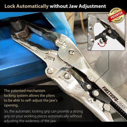 7-Inch Grip Original Locking Plier, Long Nose Jaw Automatic Locking Plier