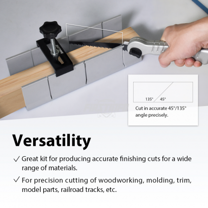 Aluminum Miter Box 2" x 3" with Fix Screw for Hand / Manual Saw