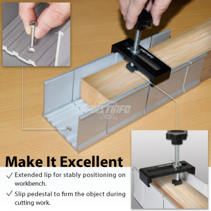 Aluminum Miter Box 2" x 3" with Fix Screw for Hand / Manual Saw