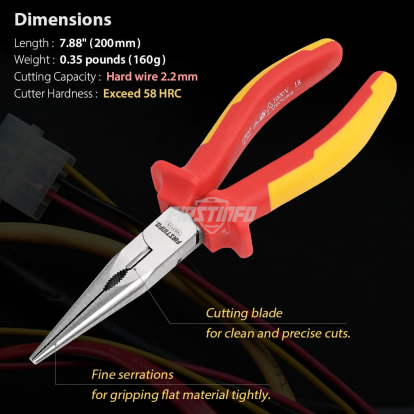 H57113 VDE Insulated Long Nose Plier