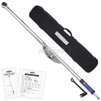 1-inch Drive Heavy Duty Break Back Type Break-A-Way Truck Torque Wrench 300-1000 Nm / 200-750 Ft-lbs, 36-Teeth 61" Length, Packed In Carrying Storage Case