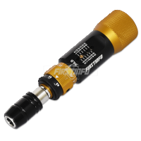 1/4" (6.35mm) Hex. Drive  0.5~6 in-lbs Mini Adjustable Torque Screwdriver (with Quick Release Bit Holder)