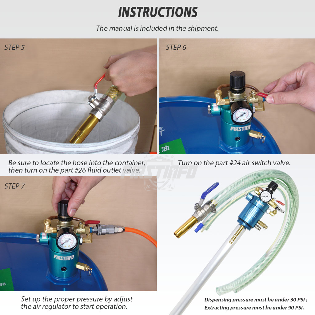 Draper Expert Manual / Pneumatic Oil Extractor