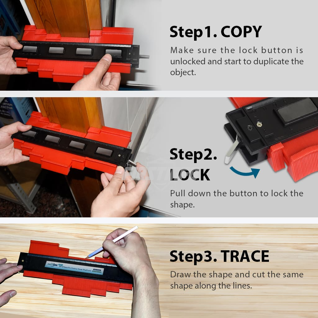 precise contour gauge with lock precise contour gauge with lock